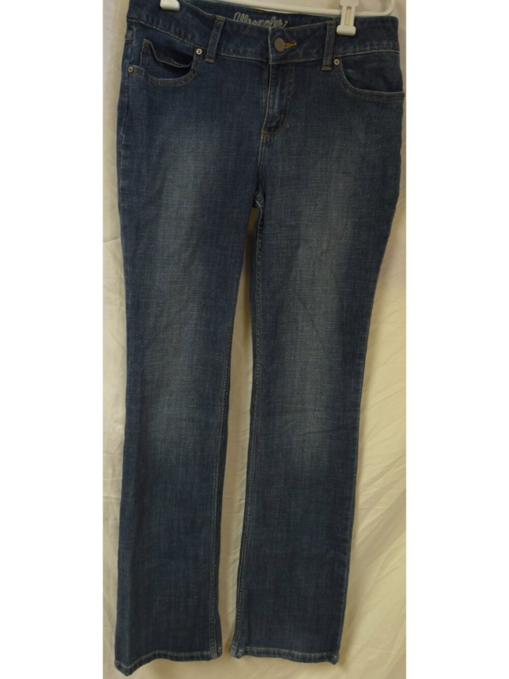 Wrangler Women JR 9x36 (32x36) Mid Rise Blue Stretch Denim Bootcut Jeans 09MWZAH